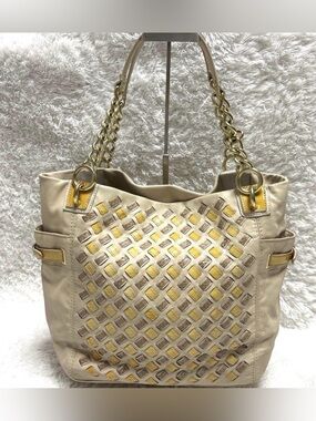 Coach Limited Edition Peyton Woven Leather Tote Preloved